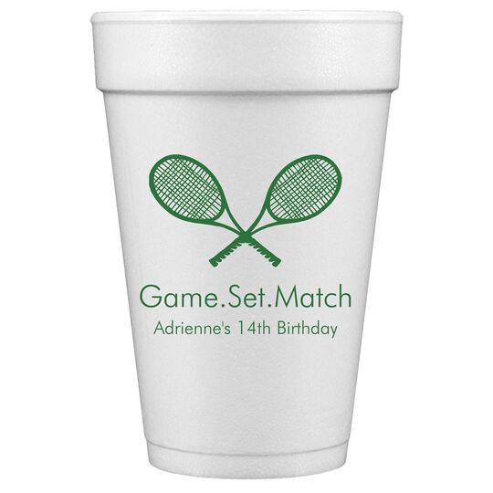Tennis Styrofoam Cups